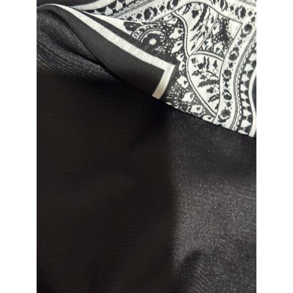 Old Navy Maternity Maxi Dress sz S Black‎ White lined & sheer Flowy Boho fairy - Picture 9 of 10